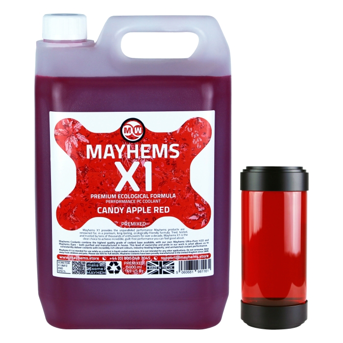 Mayhems - PC Coolant - X1 Premix - Eco Series - Candy Apple Red - 5 Litre