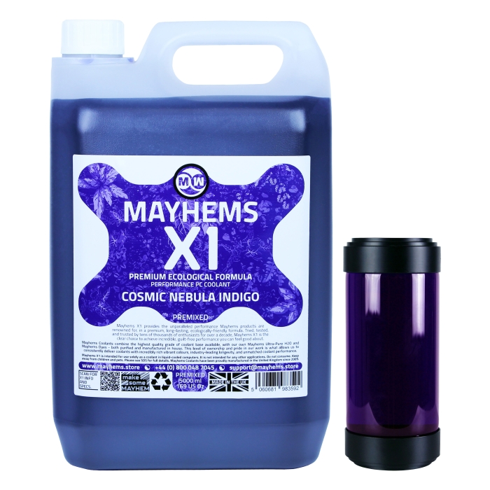 Mayhems - PC Coolant - X1 Premix - Eco Series - Cosmic Nebula Indigo - 5 Litre