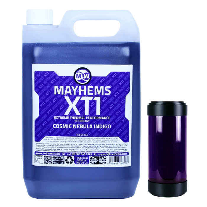 Mayhems - PC Coolant - XT1 Premix - Thermal Performance Series - 5 Litre - Cosmic Nebula Indigo