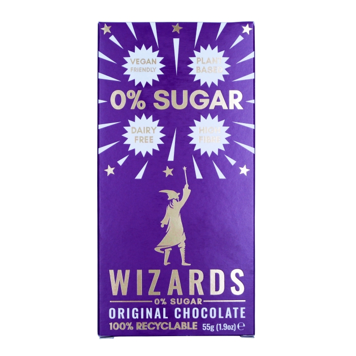 Wizards 0% Sugar Original Chocolate 55g Bar