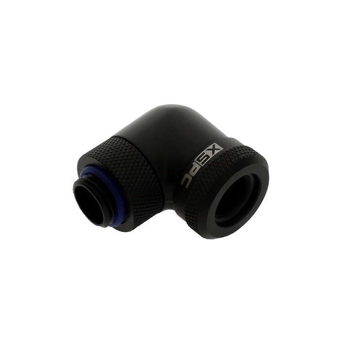 XSPC 14mm rigid tubing 90 degree rotary fitting in matte black