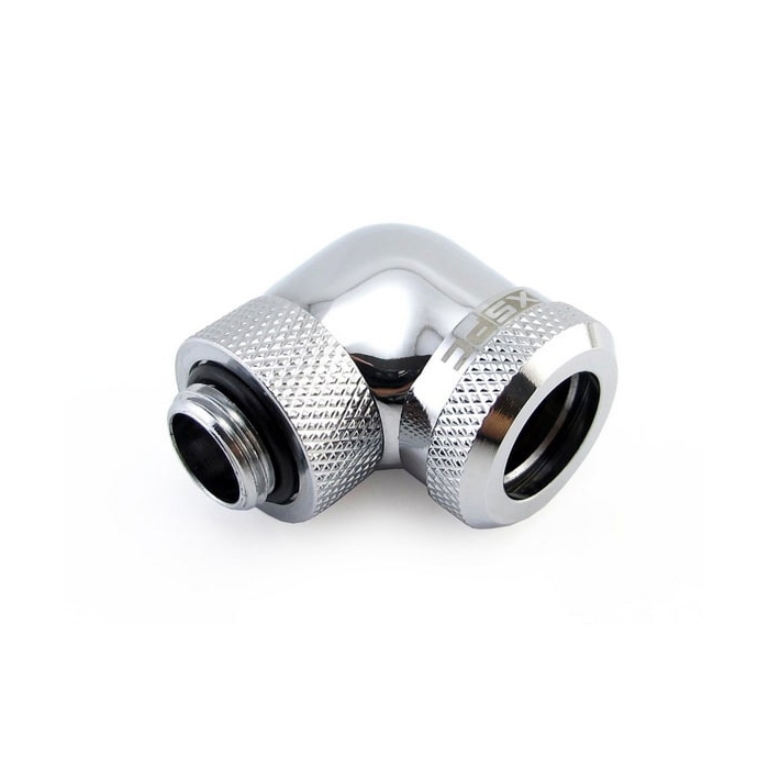 XSPC 14mm rigid tubing 90 degree rotary fitting in chrome