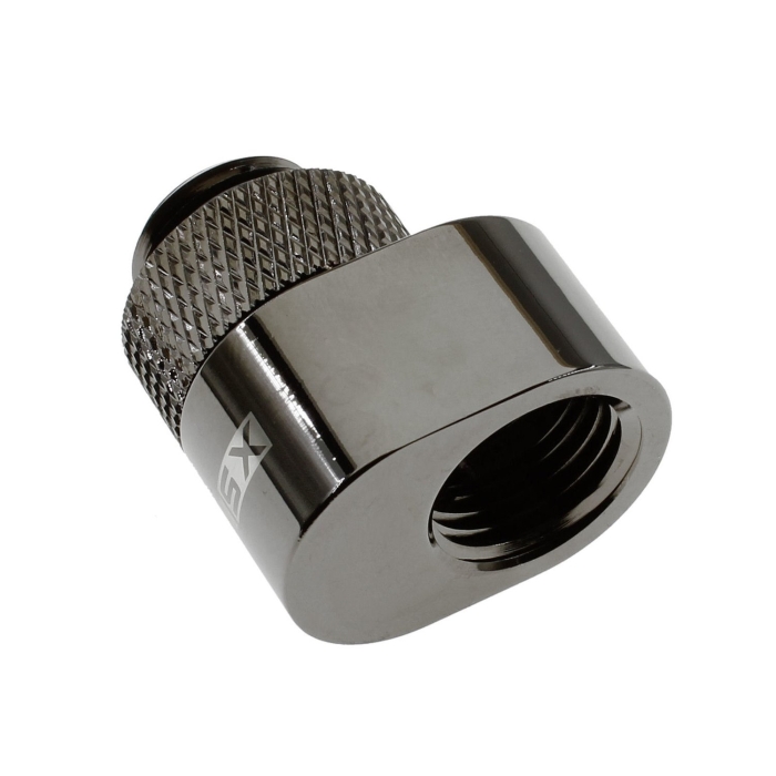 XSPC G1/4 Rotary 7 mm Offset Adapter Fitting - Black Chrome