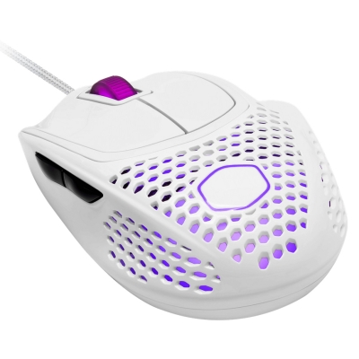 cooler master mm720 gaming mouse in glossy white