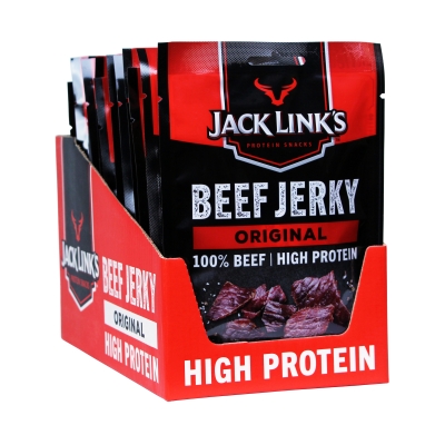 Jack Link's Beef Jerky - Original Flavour - Box of 12 x 60 g Packs
